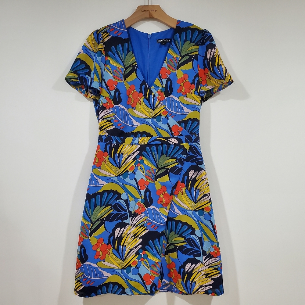 J. Crew Mercantile Floral Multicolor Dress Women's Size 2